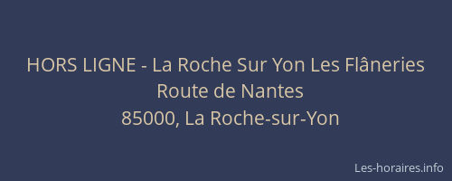 HORS LIGNE - La Roche Sur Yon Les Flâneries