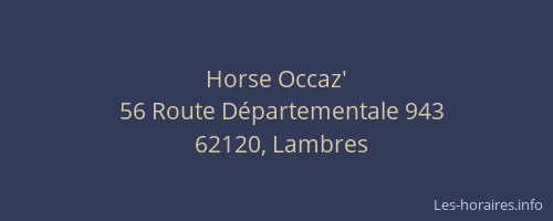 Horse Occaz'