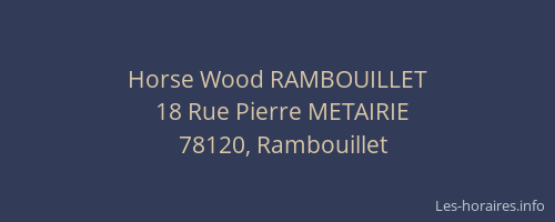 Horse Wood RAMBOUILLET