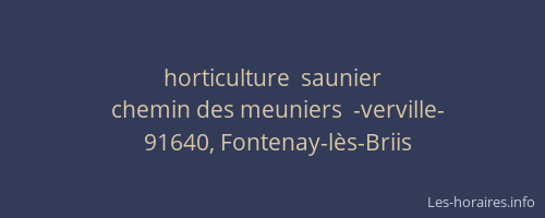 horticulture  saunier