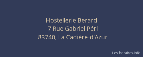 Hostellerie Berard
