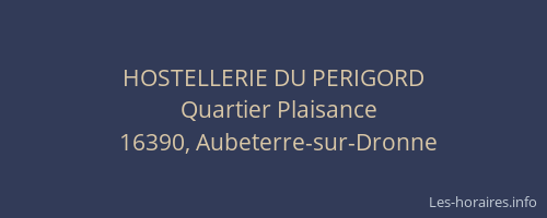 HOSTELLERIE DU PERIGORD