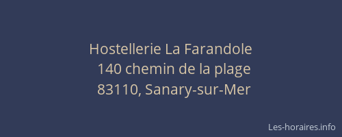 Hostellerie La Farandole