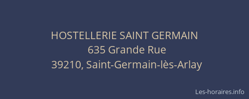HOSTELLERIE SAINT GERMAIN