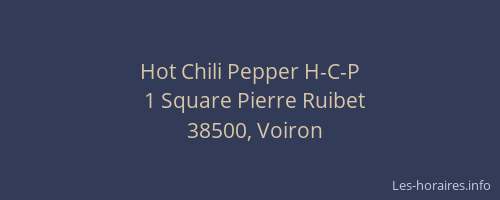 Hot Chili Pepper H-C-P