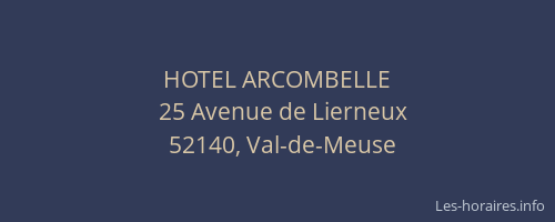 HOTEL ARCOMBELLE
