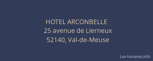 HOTEL ARCONBELLE
