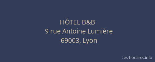 HÔTEL B&B