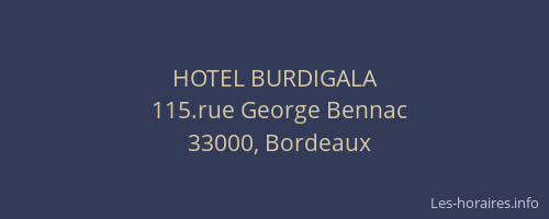 HOTEL BURDIGALA