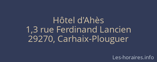 Hôtel d'Ahès
