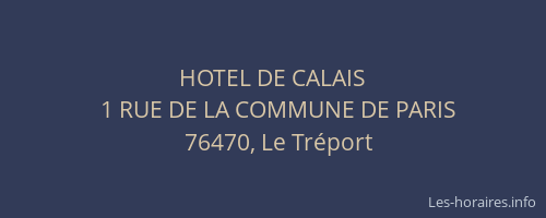 HOTEL DE CALAIS