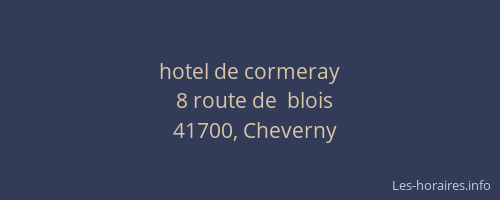 hotel de cormeray
