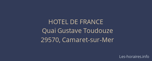HOTEL DE FRANCE