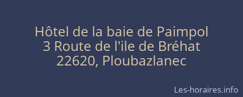 Hôtel de la baie de Paimpol