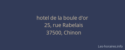 hotel de la boule d'or