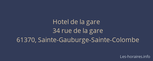 Hotel de la gare