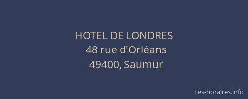HOTEL DE LONDRES