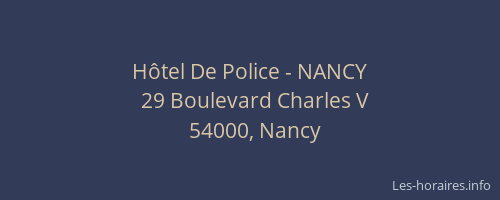 Hôtel De Police - NANCY