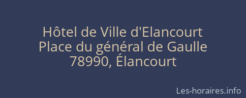 Hôtel de Ville d'Elancourt