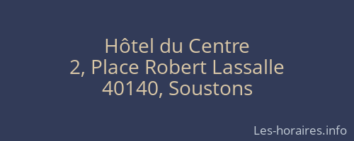 Hôtel du Centre