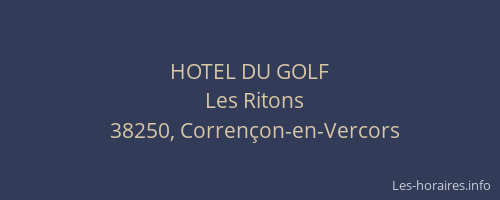HOTEL DU GOLF
