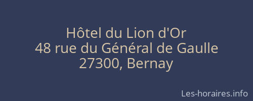 Hôtel du Lion d'Or