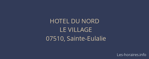 HOTEL DU NORD