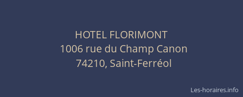 HOTEL FLORIMONT