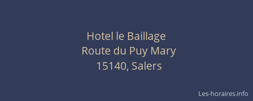 Hotel le Baillage