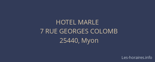 HOTEL MARLE