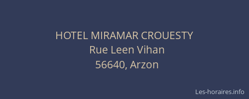 HOTEL MIRAMAR CROUESTY