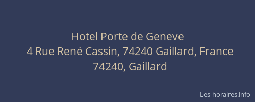Hotel Porte de Geneve