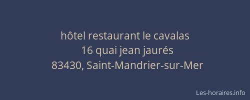 hôtel restaurant le cavalas