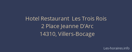 Hotel Restaurant  Les Trois Rois