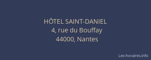 HÔTEL SAINT-DANIEL