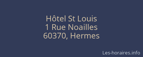 Hôtel St Louis