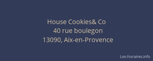 House Cookies& Co