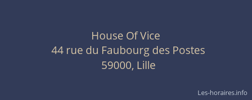 House Of Vice