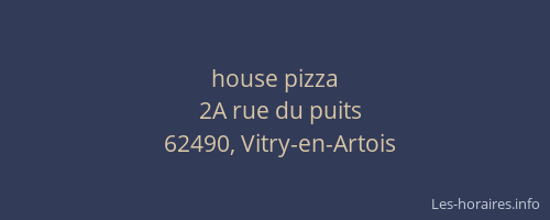 house pizza