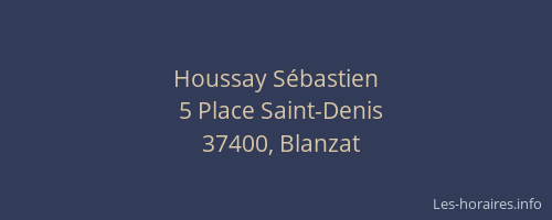 Houssay S&eacute;bastien