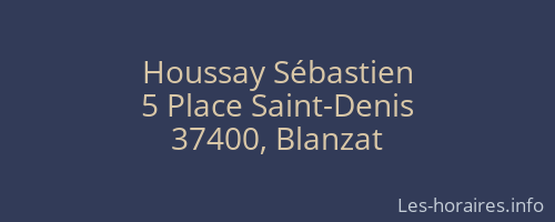 Houssay Sébastien