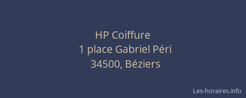 HP Coiffure