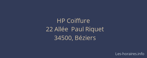 HP Coiffure