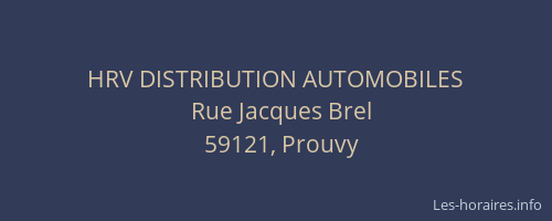 HRV DISTRIBUTION AUTOMOBILES