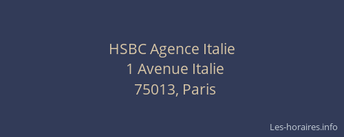 HSBC Agence Italie