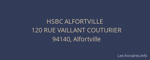 HSBC ALFORTVILLE