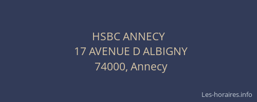 HSBC ANNECY