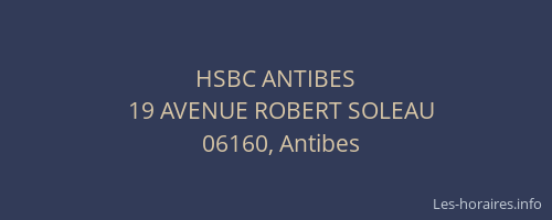 HSBC ANTIBES