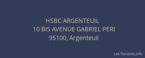 HSBC ARGENTEUIL
