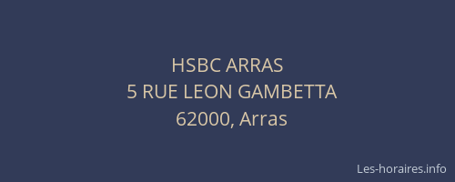 HSBC ARRAS